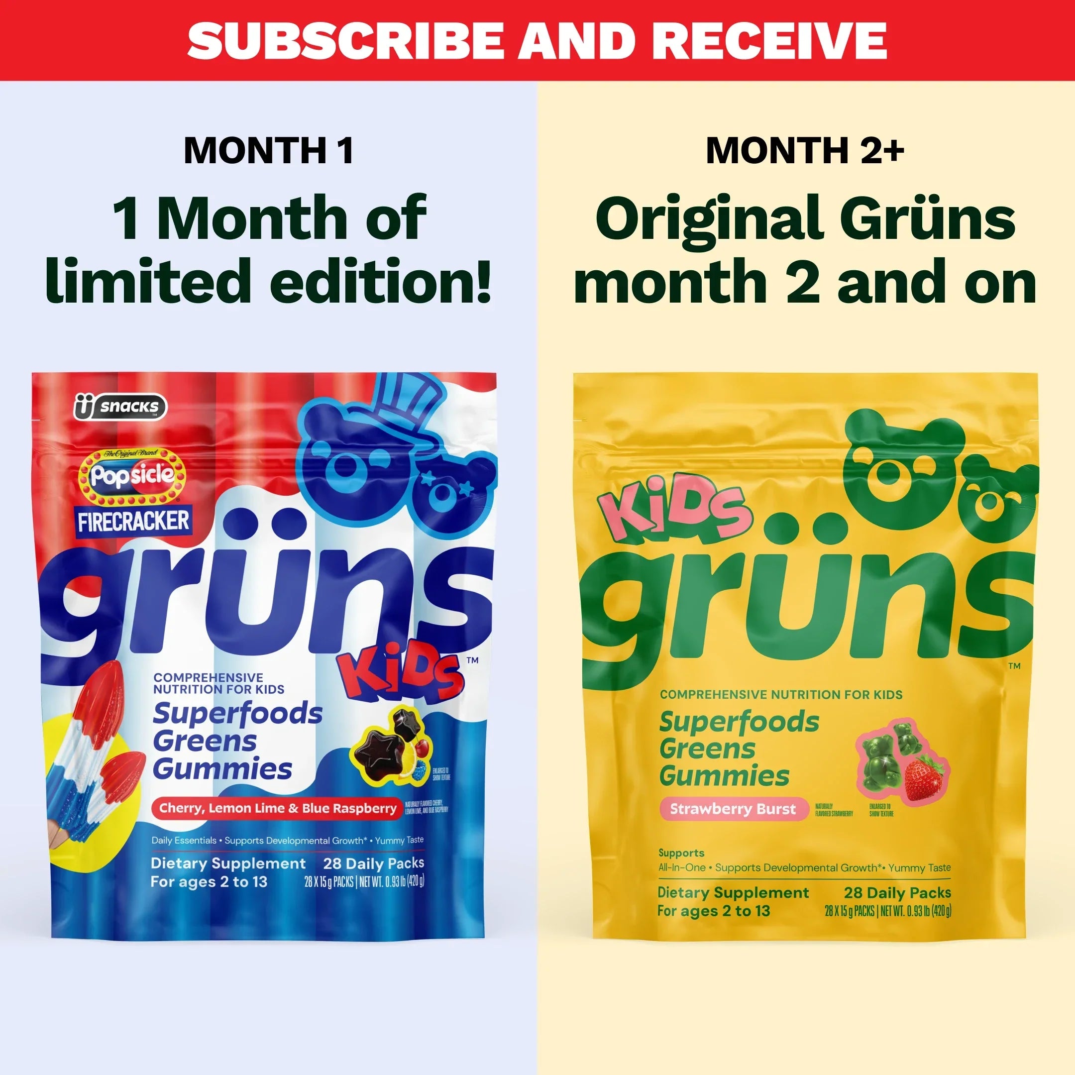 Popsicle® Firecracker Grüns Kids - Fresh Routine